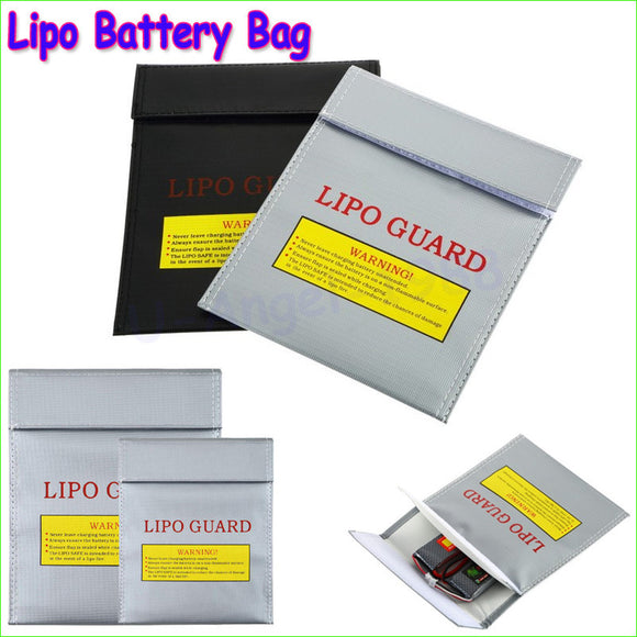 1pcs High Quality RC LiPo Battery Safety Bag Safe Guard Charge Sack 18x23cm 30x23cm Red Black Silver for choose Dropship