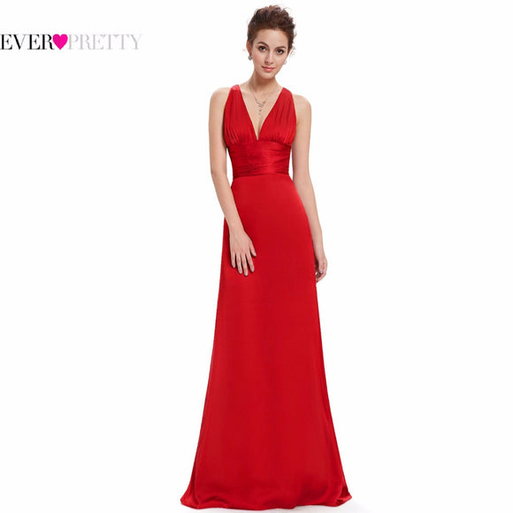 Long Formal Evening Party Dresses Ever Pretty 2017 Court Train HE09008 Sexy V-neck Elegant Cross Back Celebrity Dresses