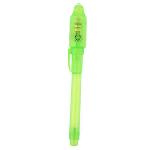 2017 Professional UV Light School Office Drawing Pen 2-in-1 UV Blacklight Invisible Ink Message Security Marker Invisible Pen