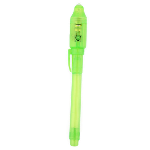 2017 Professional UV Light School Office Drawing Pen 2-in-1 UV Blacklight Invisible Ink Message Security Marker Invisible Pen