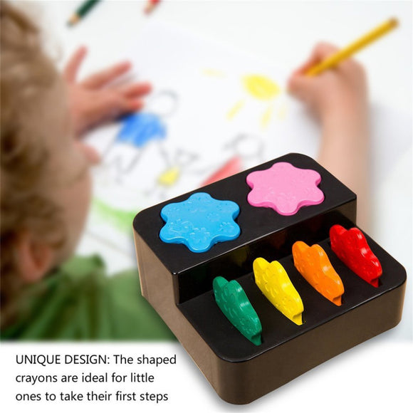 Snowflake Shape Wax Innovative Painting Crayons Multicolor Drawing Art Supplies Intelligent Children Gift Non-toxic Food Grade
