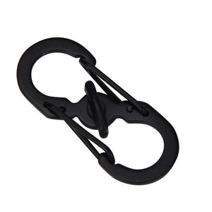 1PC 8 Word Buckle Locking Carabiner Keychain Outdoor Camping Hiking Theft#YL