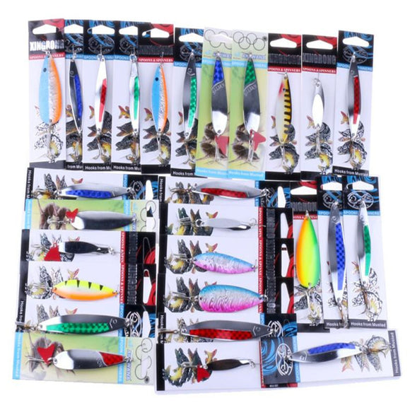 1pc Metal Fishing Lures Spinner Crankbait Fish Tackle Hooks lifelike #W21