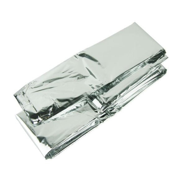 Hot 210*130CM Outdoor Life-saving Military Emergency Blanket Survival Rescue Insulation Curtain Blanket Silver#XTJ